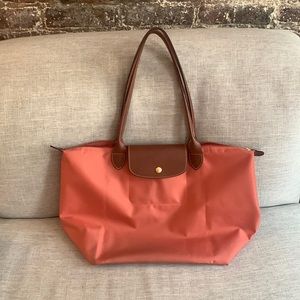 Longchamp Le Pliage Large Nylon Shoulder Bag- Blush